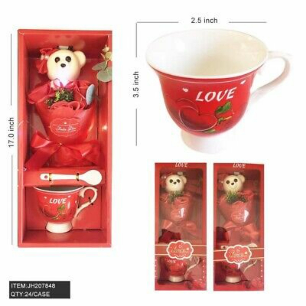 LOVE MUG 3PC VALENTINE DAY GIFT